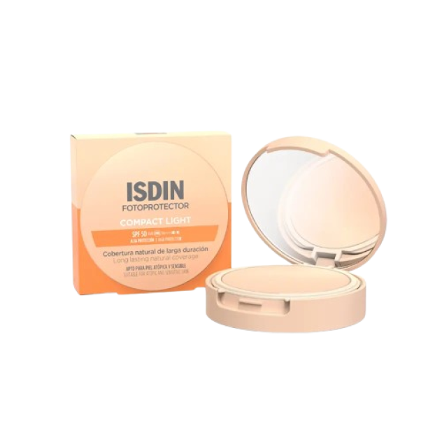 Pudra pentru ten cu protectie solara ISDIN FOTOPROTECTOR COMPACT SPF50 light 10 g